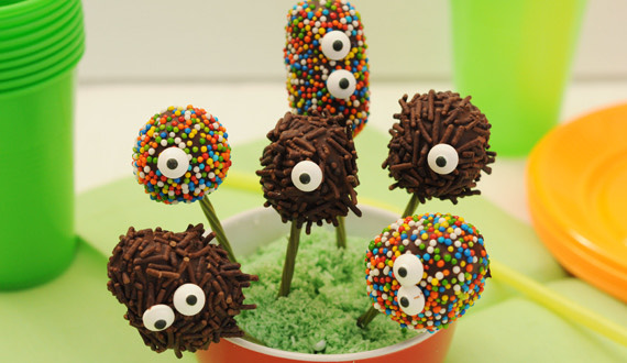 Receta Cake Pops de Monstruos