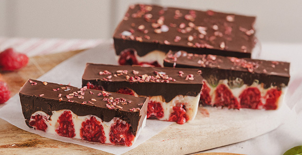 Barritas de Chocolate con Frutos Rojos