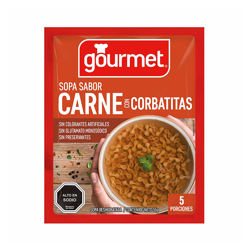 Sopa de Carne con Corbatitas