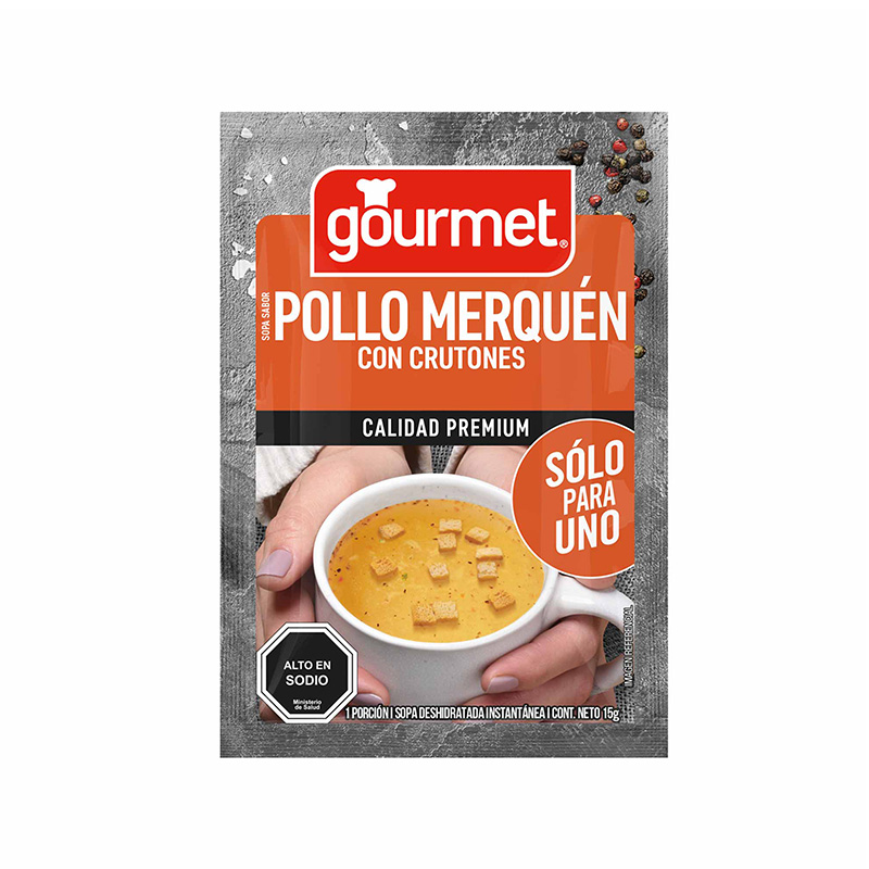 Sopa Pollo Merquén con Crutones Sólo Para Uno