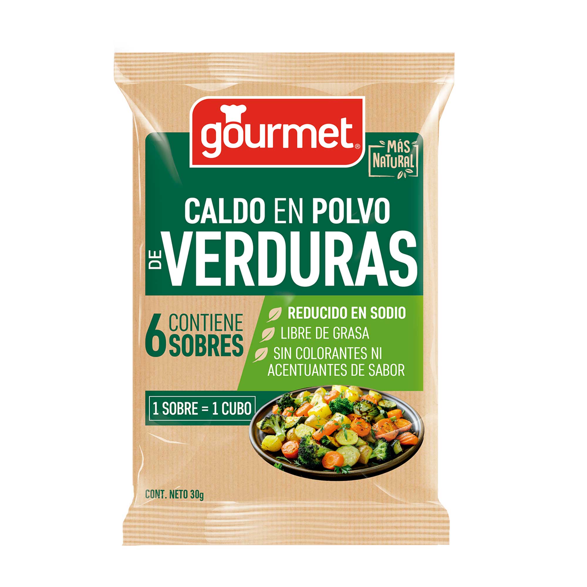 Caldo en Polvo más Natural de Verduras