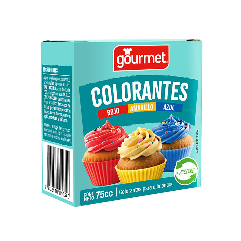 Colorantes Rojo – Amarillo – Azul