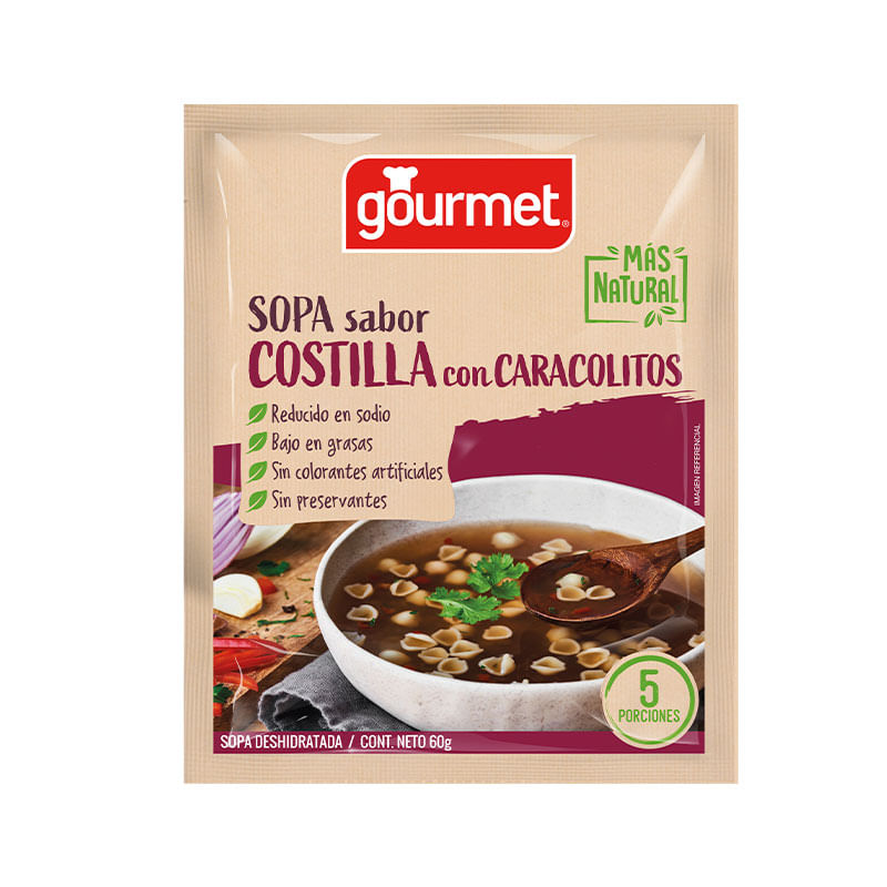 Sopa Sabor Costilla con Caracolitos Más Natural