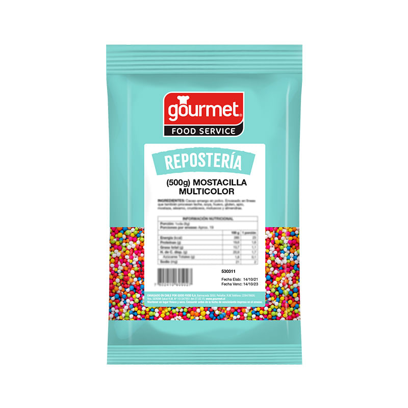Mostacilla Multicolor Bolsa 500gr