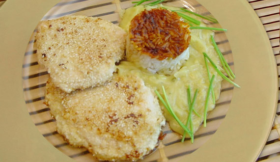 Filetes de Pavo Apanados al Sésamo