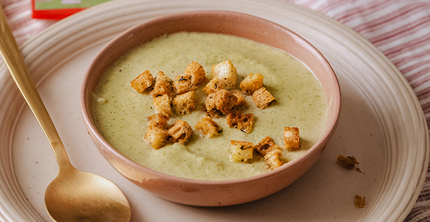Crema de Zapallo Italiano al Cardamomo con Crutones