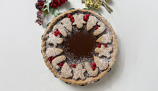TARTA DE CHOCOLATE NAVIDEÑA