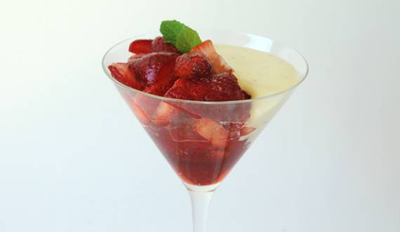 SABAYÓN DE PIMIENTAS CON FRUTILLAS