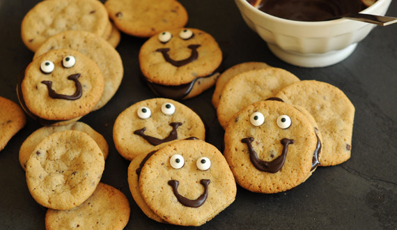 Receta Galletas chocochips rellenas