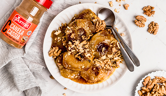 MANZANAS ASADAS RELLENAS CON NUECES