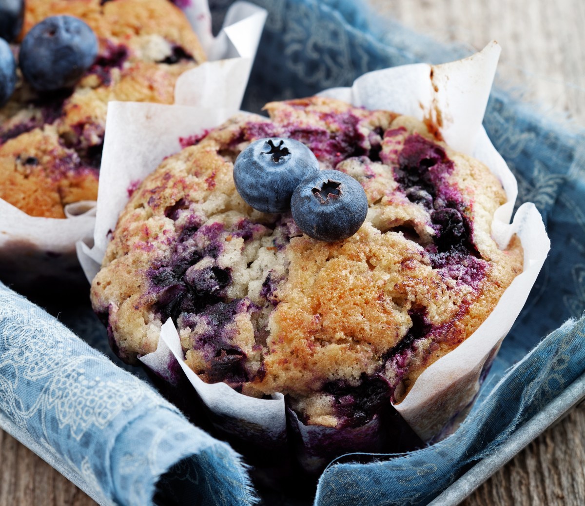receta muffins de arándanos
