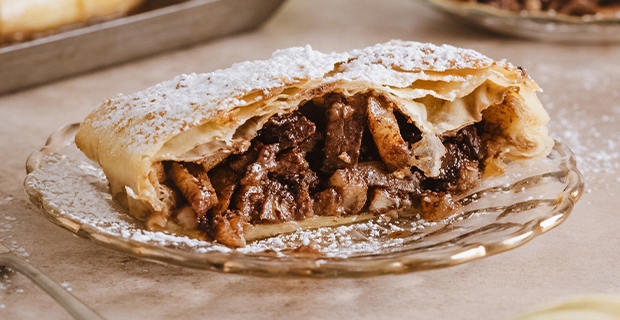 STRUDEL DE PERAS Y CHOCOLATE