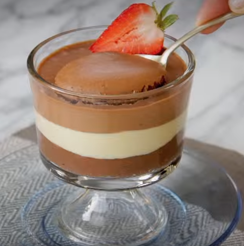 Mousse de Tres Chocolates Receta
