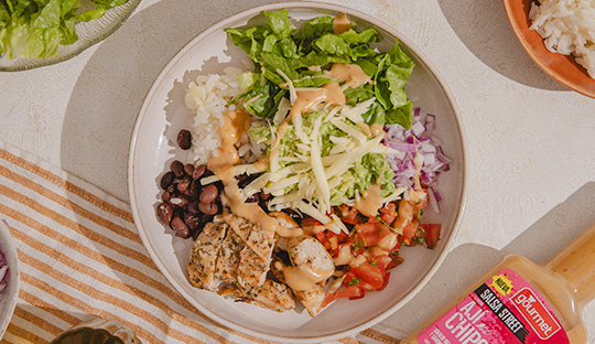BOWL MEXICANO CON SALSA AJÍ CHIPOTLE