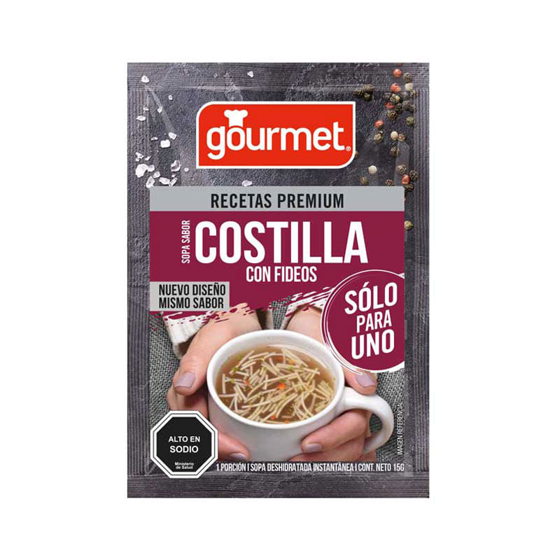 Sopa Sabor Costilla con Fideos Sólo para Uno