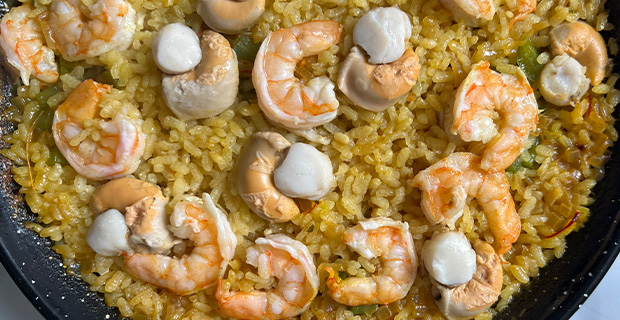 PAELLA DE MARISCOS CHILENA RICA Y FÁCIL