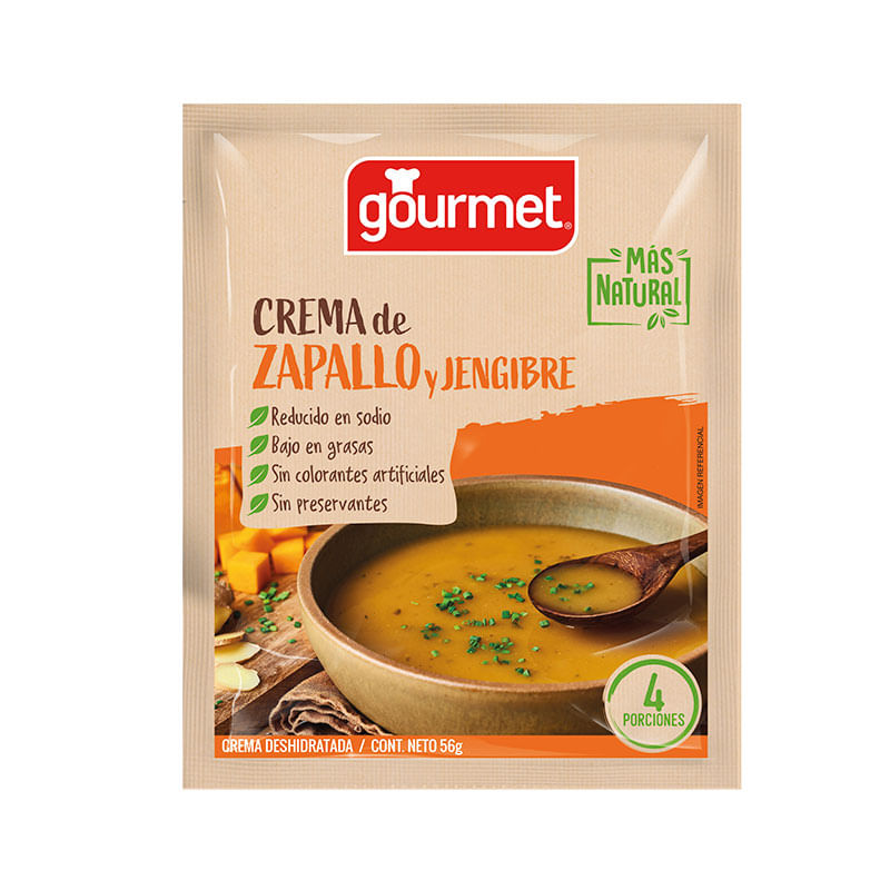 Crema Zapallo y Jengibre Más Natural