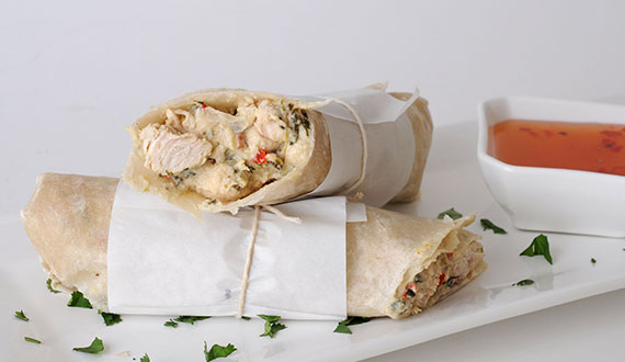 Wrap de pollo al cardamomo