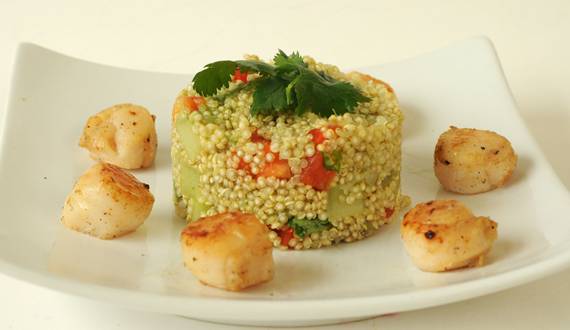 Timbal de Quinoa con Ostiones