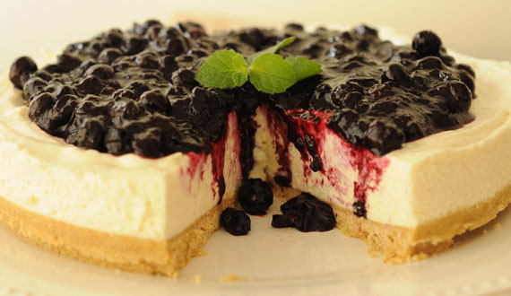 Postre Cheesecake de Arándanos