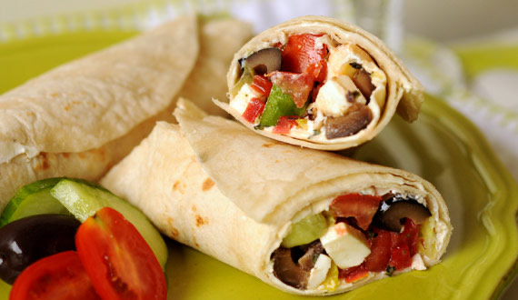 Receta Wrap de Ensalada Griega