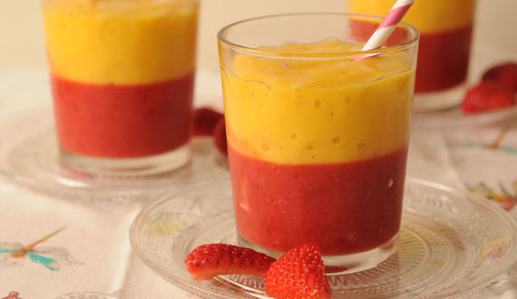 Receta Batido de dos Colores