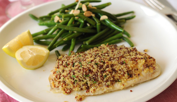 Receta Pescado con Costra de Quinoa