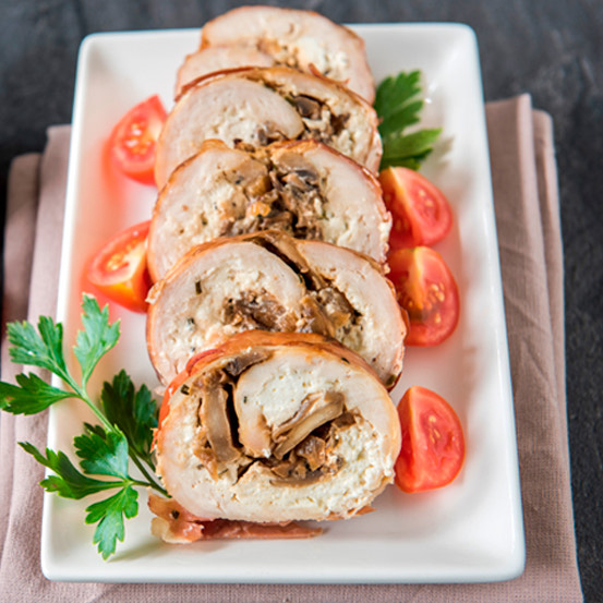 Pollo Relleno con Champiñones Receta | Gourmet