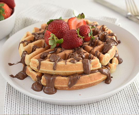 Waffles con Nutella