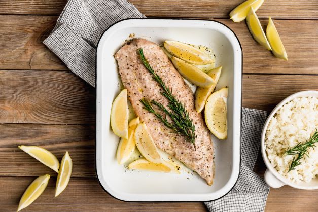 Filete de pescado al horno